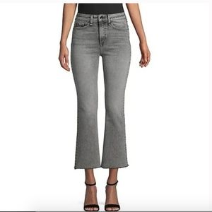 rag & bone Nina High-Rise Ankle Flare Jeans in Broderick